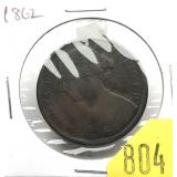 1862 British penny
