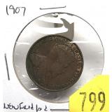 1907 Newfoundland penny