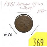1881 Indian Head cent