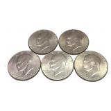 x5- Eisenhower dollars, mixed dates -x5 dollars