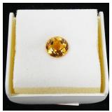 Round cut citrine, approx. 4.0 cts.
