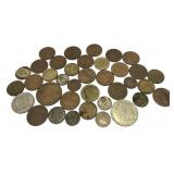 Lot, world coins with silver, 37 pcs.