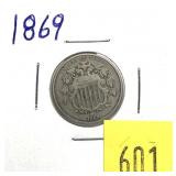 1869 Shield nickel