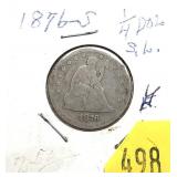 1876-S Seated Liberty quarter