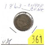 1863 Indian Head cent