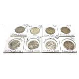 x8- Half dollars, 90% silver -8 half dollars