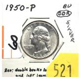 1950 Washington quarter, Unc.