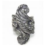 Taxco Mexican sterling silver hinged cuff bracelet