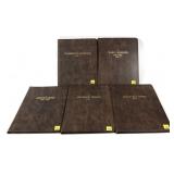 Lot, 5 empty coin books