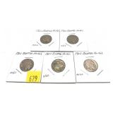 Lot, 1920 Buffalo nickels, 5 pcs.