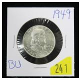 1949 Franklin half dollar, BU