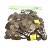 Lot, wheat cents, 250 pcs.