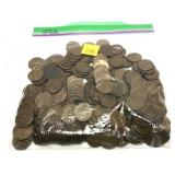 Lot, wheat cents, 250 pcs.