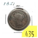 1851 U.S. Large cent