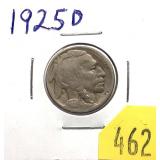 1925-D Buffalo nickel