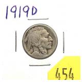 1919-D Buffalo nickel