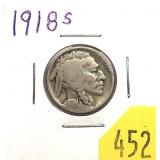 1918-S Buffalo nickel