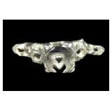 18K White gold ring setting, size 6.5, 1.5 grams