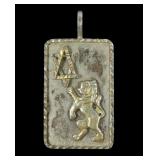 Sterling silver lion and star pendant, 10.6 grams