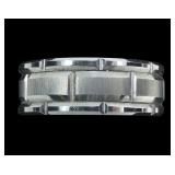 Matte and bright finish tungsten band ring,