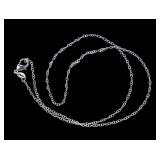 Sterling silver 19' chain necklace