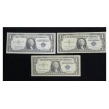 x3- $1 silver certificate star notes series of