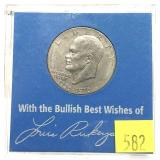 1976 Eisenhower dollar, 40% silver