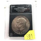 1977-D Eisenhower dollar, 40% silver