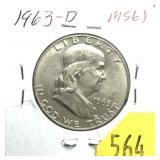 1963-D Franklin half dollar