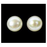 Sterling silver 8.5mm freshwater pearl post
