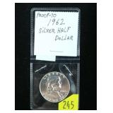 1962 Franklin half dollar, Proof 70