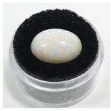 Oval cabochon opal, approx. 11.5 x 15mm,
