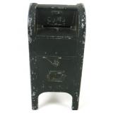 U.S. Mailbox Metal Bank, 5 1/2' high with key