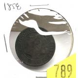 1858 Canadian large cent