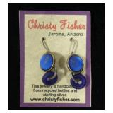 Sterling silver shepherd hook earrings with