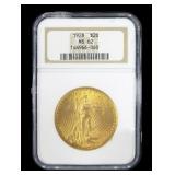 1928 $20 Gold Saint Gaudens Double Eagle NGC