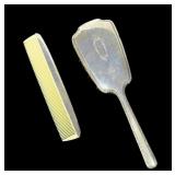 Sterling silver child's brush & comb set, 2 pcs.,