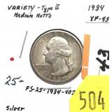 1934 Washington quarter