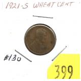 1921-S Lincoln cent