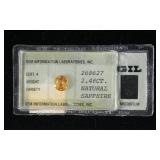 Oval cut yellow sapphire, 2.48 cts. with microfilm