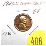 1945-S Lincoln cent, Unc