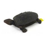 Turtle Cast Iron Trinket Box w/ hinged Lid,
