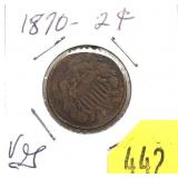 1870 2-cent piece