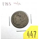 1883 n/c Liberty nickel