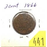 1866 2-cent piece