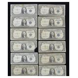 x12- $1 silver certificate series of 1935/1957