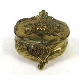 Art Nouveau Cast Metal Jewelry Casket, 2 7/8'