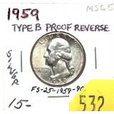 1959 Washington quarter, Unc.