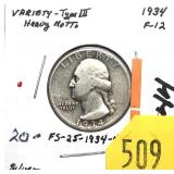 1935 Washington quarter