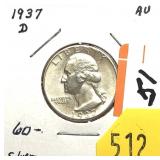 1939-S Washington quarter, Unc.